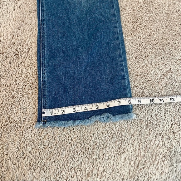 RDP5572 Risen High Rise Crop Ankle Flare Raw Hem Jean - Picture 6 of 12